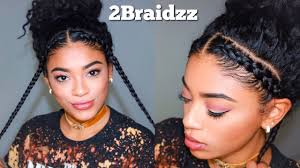 When styling graduated and layered short haircuts, you're most likely to end up with an uneven braid. Two Braid Hairstyles Natural Curly Hair Jasmeannnn Youtube