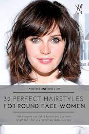 Hairstyles For Round Face Women Can Be Work Long Shirt Or In Between And Can Als Round Face Haircuts Haircuts For Round Face Shape Hairstyles For Round Faces