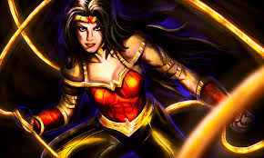 Accentuating her lovely form is a red strapless bustier, a golden belt, blue boots, and a pair of blue briefs covered in five stars. Hd Wallpaper Comics Wonder Woman Black Hair Blue Eyes Dc Comics Lipstick Wallpaper Flare