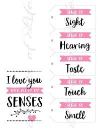 5 Senses Gift Tags Card Date Night Idea Five Senses Etsy Five Senses Gift Gift Tags Birthday 5 Sense Gift