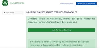 Es muy importante tener en cuenta que a partir de agosto, es necesario crear una cuenta en comisaria virtual para obtener permisos temporales, ya que muchos usuarios están realizando solicitudes con rut o número de. Como Obtener El Permiso Especial Para La Cuarentena Cuando Se Puede Usar Y Cuales Son Las Sanciones Que Se Arriesgan Por Su Incumplimiento La Tercera