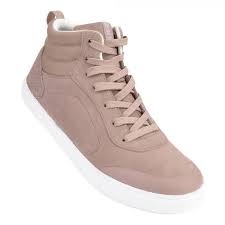Womens Cylo High Top Suede Trainers Mink Pink