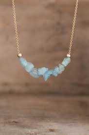 Raw Aquamarine Necklace Birthstone Jewelry Crystal Necklace Etsy Raw Stone Jewelry March Birthstone Jewelry Jewelry Gifts