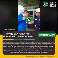 We did not find results for: Orang Cina Punya Ktp Cilacap Atas Nama Jabar Saber Hoaks Facebook