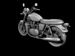3d Model Motorbike Fbx Obj Ma 3ds C4d Dxf Triumph Bonneville 3d Model Bonneville