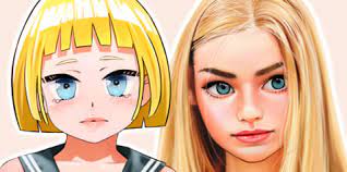 The bottom portion of an anime face is commonly drawn with two major sets of lines, one going down from the top of the head to around the mouth area and one more from there to the chin. How To Draw Hair In Manga And Semi Realistic Styles Art Rocket