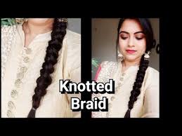 This traditional hairstyle still has its appeal and if you have long hairs, this bridal hairstyle can always be an ideal pick for your wedding. Knotted Braid Easy Indian Wedding Guest Hairstyle Party Hairstyle For Medium Long Hair Youtube
