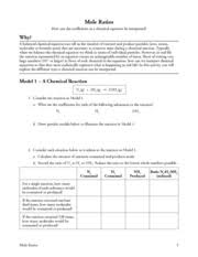 Use The Mole Ratio From The Balanced Chemical Equation In Model 1 N 2 G 3h 2 G Course Hero