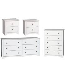 4 Piece Set With 2 Nightstands Dresser And Chest In White Walmart Com Walmart Com Update your bedroom with a fresh new look.