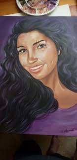 Hi painting of my children when they were younger. If only they could have  stayed like that.