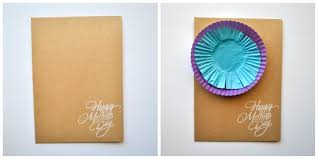 Cupcake liner flowers for mother's day. Bright And Cheerful Kid Made Mother S Day Card I Heart Crafty Things