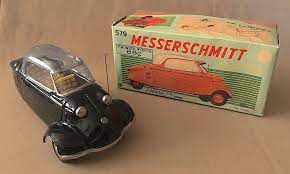 Vintage Bandai Japan Tin Friction 3 Wheeled Messerschmitt Woolworth Box Bandai Vintage Toys Toy Car Tin Toys