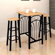 Breakfast Bar Set Table Stools Tall Kitchen Wooden Furniture Tan Black Frame Unbranded Modern Bar Table And Stools Breakfast Bar Table Pub Table Sets