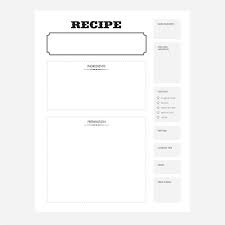 Recipe Journal Food Journal Printed Recipe Cards Recipe Binders