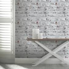 Use them in commercial designs under lifetime, perpetual & worldwide rights. Arthouse Vip Whitewashed Wall Rustic Brick Feature Wallpaper 671100 Little Yellow Bird Wallpaper