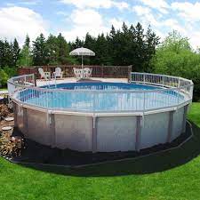 This above ground pool fencing helps to keep toys, inflatable balls and floats within the pool. Gli Above Ground Pool Fence Kit White Walmart Com Walmart Com