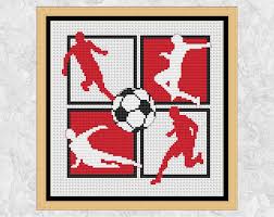 Maybe you would like to learn more about one of these? Football Cross Stitch Pattern Soccer Players Silhouettes Etsy Cross Stitch Patterns Cross Stitch Football Cross