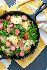 It's probably one of the easiest dinners you can make, although it does start out with frozen pierogies.read on → One Skillet Kielbasa Sausage And Pierogies The Seasoned Mom