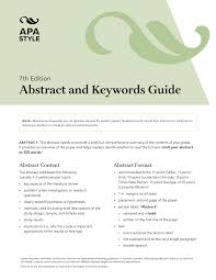 A hypothesis often follows an if/then format. Https Apastyle Apa Org Instructional Aids Abstract Keywords Guide Pdf