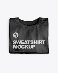 Download Folded Sweatshirt Mockup Top View In Apparel Mockups On Yellow Images Object Mockups
