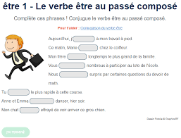 Un nouveau fichier est disponible ici etude du verbe et divers : Exercice De Conjugaison Le Verbe Etre Au Passe Compose Passe Compose Verbe Etre Exercice De Francais Cm1