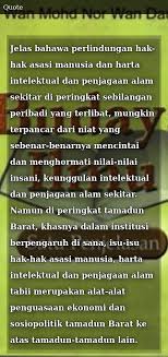 Hak asasi manusia adalah sesuatu yang penting bagi menjamin keperluan dan kepentingan asasi setiap insan. Jelas Bahawa Perlindungan Hak Hak Asasi Manusia Dan Harta Intelektual Dan Penjagaan Alam Sekitar Di Peringkat Sebilangan Peribadi Yang Terlibat Mungkin Terpancar Dari Niat Yang Sebenar Benarnya Mencintai Dan Menghormati Nilai Nilai Insani Keunggulan