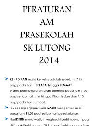 Peraturan Prasekolah Sk Lutong