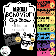 emoji behavior clip chart montessori behavior clip