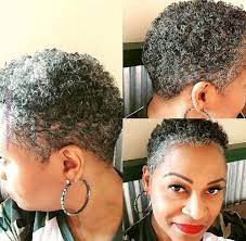 My First Real Patch Of White Apr2018 Natural Twa Saltandpepper Grayhair Silver Transitio Short Natural Hair Styles Tapered Natural Hair Short Grey Hair
