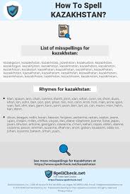 How To Spell Kazakhstan And How To Misspell It Too Spellcheck Net