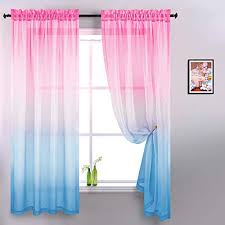 You'll quickly see that there's much more to decorating a baby girl's nursery than with pink! Baby Pink And Baby Blue Curtains For Girls Bedroom Decor Set 2 Ombre Window Sheer Gradient