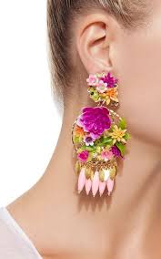 Fiesta Flower Earrings By Mercedes Salazar Moda Operandi Flower Earrings Earrings Floral Jewellery