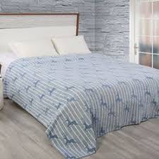 Dinarsu Noelle Pamuklu Cift Kisilik Battaniye Mavi Battaniyeler Battaniye Koltuklar