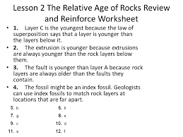 Dating worksheet answers then use the field of the file menu and relative dating activity rock activity answer b a key. Earth S Surface Chapter 4 A Trip Through Geologic Time Ppt Video Online Download