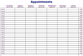 Professional bill pay calendar template (excel, pdf). Lovely Weekly Appointment Calendar Printable Free Printable Calendar Monthly