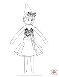 Girl Elf On The Shelf Coloring Page She S Ready For The Christmas Season In Her Holiday Christmas Coloring Pages Free Christmas Coloring Pages Elf Printables