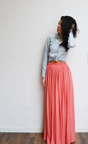 Taille unique (36 au 44). Maxi Jupe Longue Corail Rose Taille Haute Fluide Et Plissee Tendance Ete Style Boheme Menina For Mathis