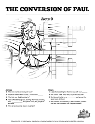 Acts 9 Paul S Conversion Sunday School Crossword Puzzles Kids Sunday School Lessons Sunday School Crossword Sunday School Lessons