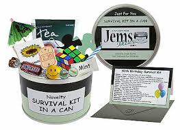 Among those meaningful 50th birthday gift ideas that people can readily think of, giving a keepsake jar from kindnotes that comes with numerous meaningful notes inside is undoubtedly a special idea. 50th Birthday Survival Kit In A Can Gift Ideas Card For Him Her Men Women Dad Ebay