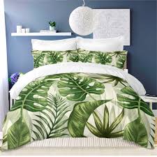 Shop wayfair for all the best green duvet covers & sets. Tropical Palm Leaves Bedding Set Jungle Green Monstera Leaves Duvet Cover Set Twin Full Queen King Bedding Quilt Cover 3pcs D35 Best Sale Cc3120 Cicig