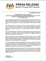 Tn50 apps all about tn50 news and infomation. Transformasi Nasional 2050 Tn50 Dialogue Between The Minister Of Foreign Affairs Malaysia With Malaysians In New York 24 September 2017 News From Mission Portal