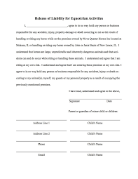Pin By Sammi On Riding Lessons Liability Waiver Legal Forms Liability