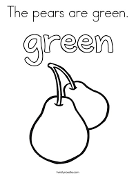Pear fruit coloring pages are a fun way for kids of all ages to develop creativity, focus, motor skills and color recognition. The Pears Are Green Coloring Page Twisty Noodle