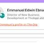 Profile Picture of Emmanuel Edwin Ebnaser - Director of New Business Development at ... (@theorg.com) on Google