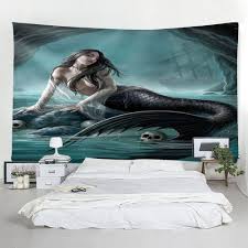 The most obvious way to use a tapestry is as an accent on a focal wall, perhaps as a wall hanging behind a bed to replace a headboard, but there are other ways that a fun and unique as well!. Dresslily Com Photo Gallery Beach Fashion Home Decor Mermaid Tapestry Beach Wall Tapestry Beach Style Tapestry Beach