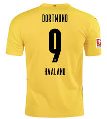 The black kit features a striking yellow graffiti stripe … Puma Erling Haaland Borussia Dortmund 2020 21 Home Jersey Mens Soccer Zone Usa