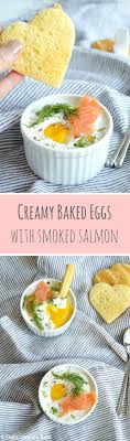 Creamy Baked Eggs With Smoked Salmon Del S Cooking Twist Recipe Fancy Breakfast Baked Eggs Salmon Breakfast