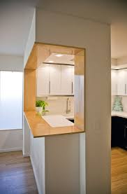 modern bamboo kitchen bar/ pass through