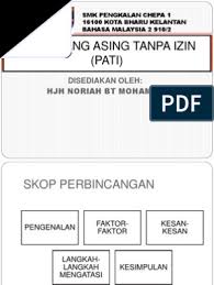 Besides pendatang asing tanpa izin, pati has other meanings. Pendatang Asing Tanpa Izin