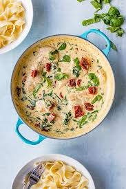 Made with shredded rotisserie chicken, capers and creamy tomato chicken pasta for dinner. Creamy Tuscan Chicken With Spinach And Sun Dried Tomatoes Nourish And Fete
